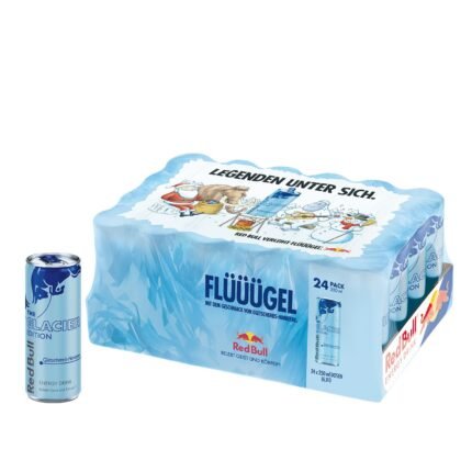 LIMITIERT: Red Bull Energy Drink Glacier Edition - 24er Palette Dosen - Getränke mit Gletschereis-Himbeere-Geschmack, EINWEG (24 x 250 ml)